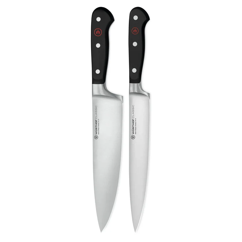 Wüsthof - Juego de cuchillos Classic de 2 piezas: cuchillo de chef y cuchillo para carne