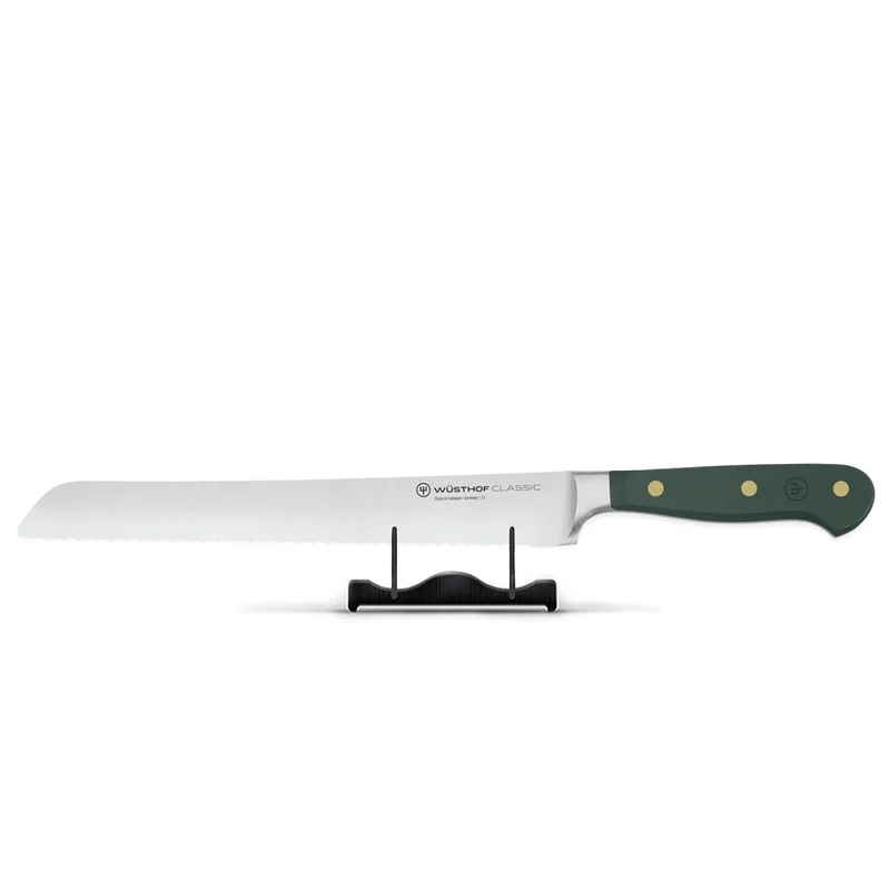 Wüsthof - Cuchillo de pan clásico con romero fresco y doble dentado de 23 cm