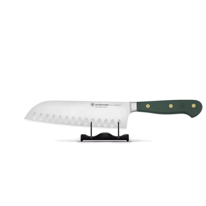 Wüsthof - Cuchillo Santoku Classic Fresh Rosemary con agujeros de 17 cm