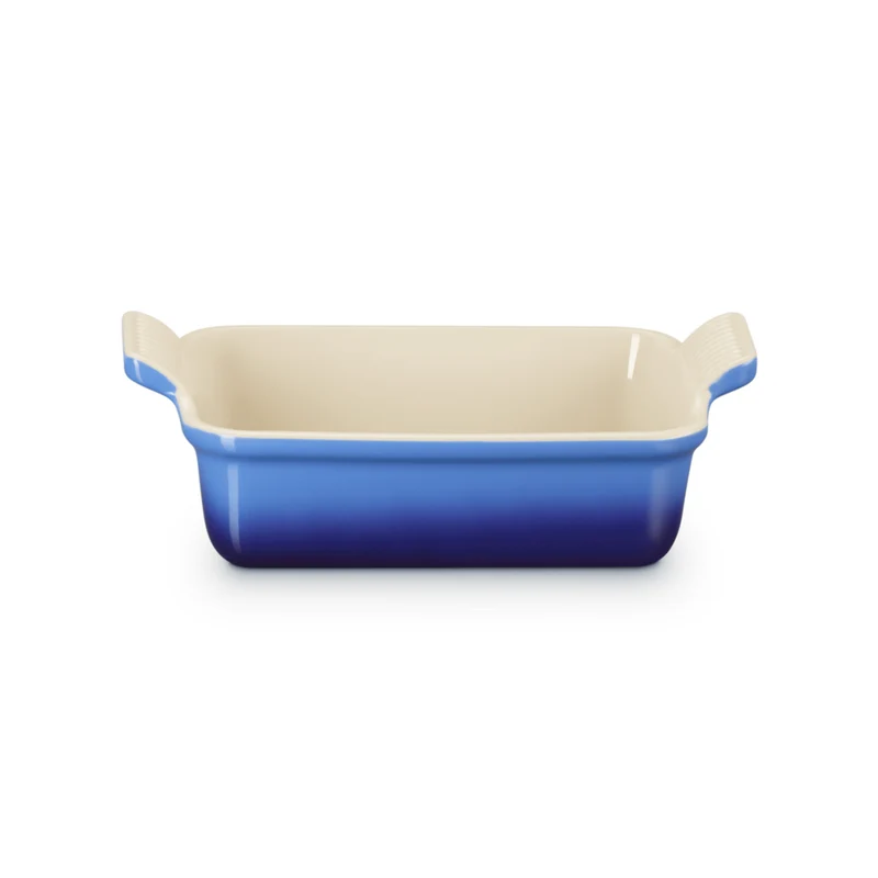 Le Creuset - Fuente de horno Heritage rectangular Azul celeste 19 x 14 cm