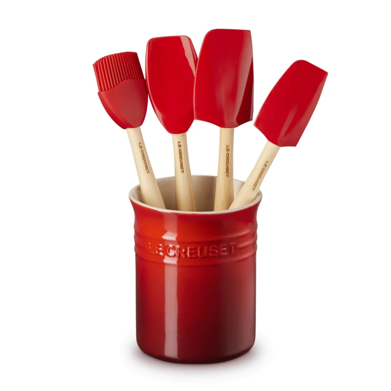 Le Creuset - Juego de espátulas Premium 5 piezas Rojo cereza