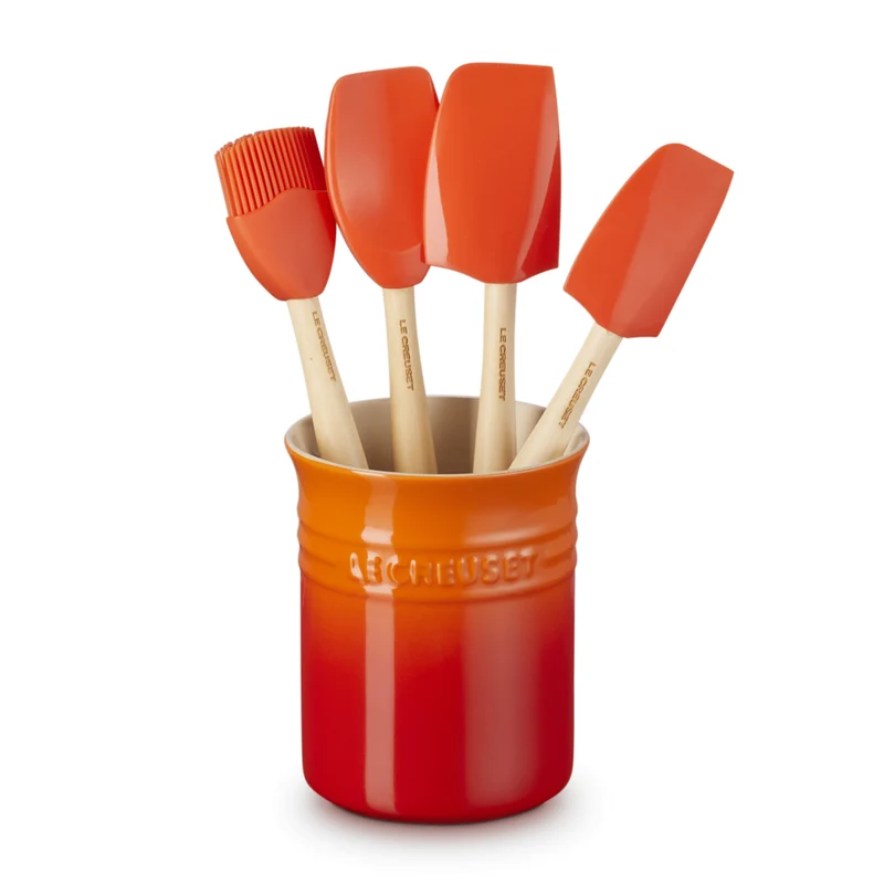 Le Creuset - Set de regalo con Olla Espátula de Loza y 4 Espátulas Premium