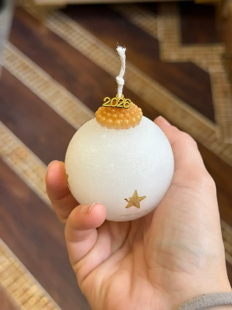Velas decorativas bola de Navidad de porcelana