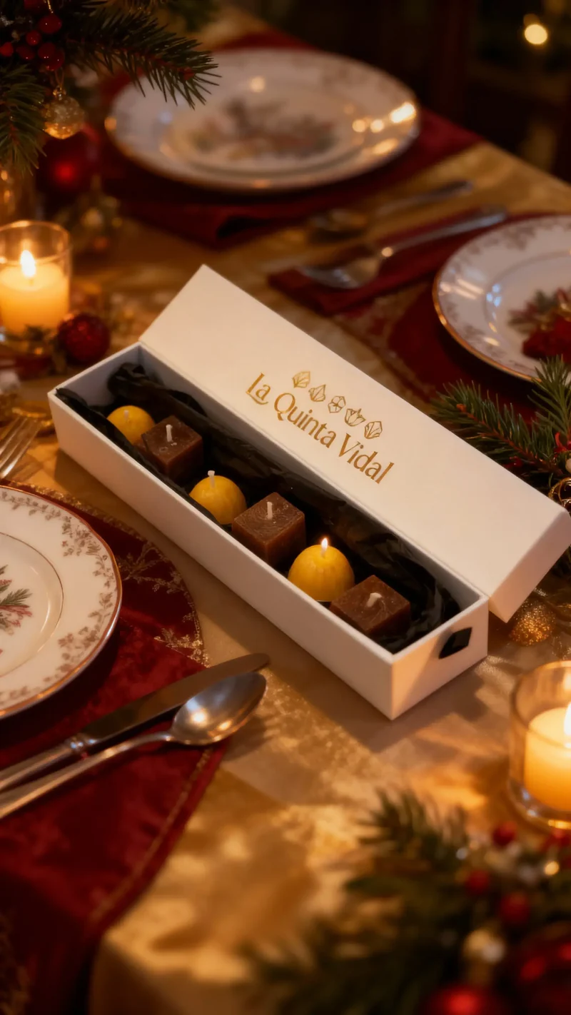 Conjunto de 6 Velas decorativas bombón de Navidad