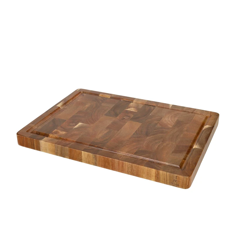 Shinrai Knives - Tabla de cortar de lujo de madera de acacia - 35 × 25 × 2,5 cm