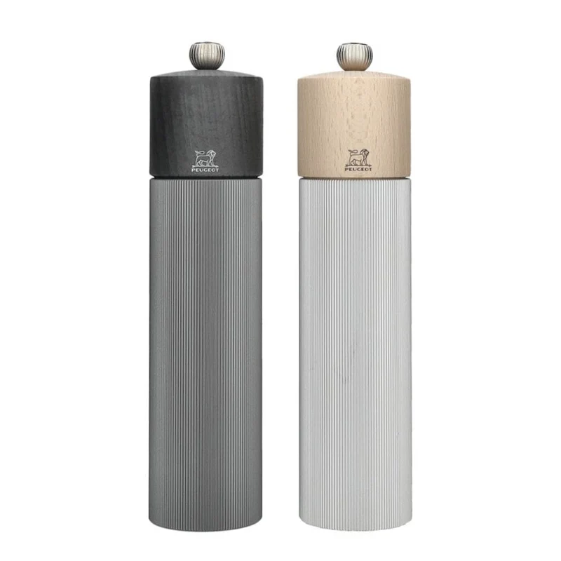 Peugeot - Juego de molinillos de pimienta y sal Line 22 cm Carbono y aluminio
