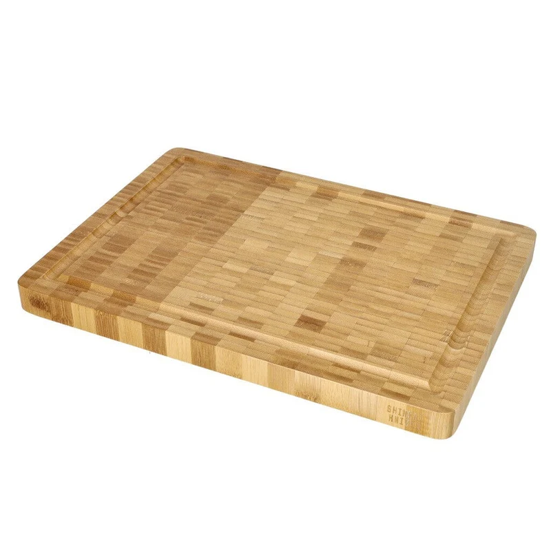 Tabla de cortar de lujo Shinrai Knives de madera de bambú - Madera de veta final - 35 × 25 × 2,5 cm