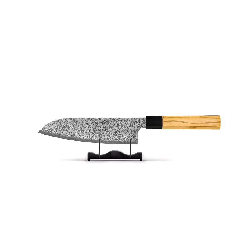 Shinrai Japón - Cuchillo Santoku Takumi Kaza Damasco 18 cm