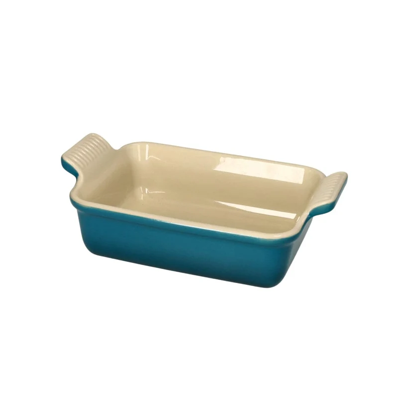 LeCreuset - Fuente para horno rectangular Deep Teal 19x14cm 1,1l