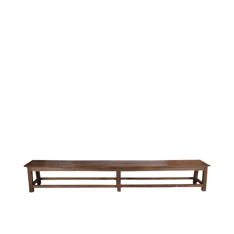 Banco largo de madera 306x45x50 - Indian Treasures