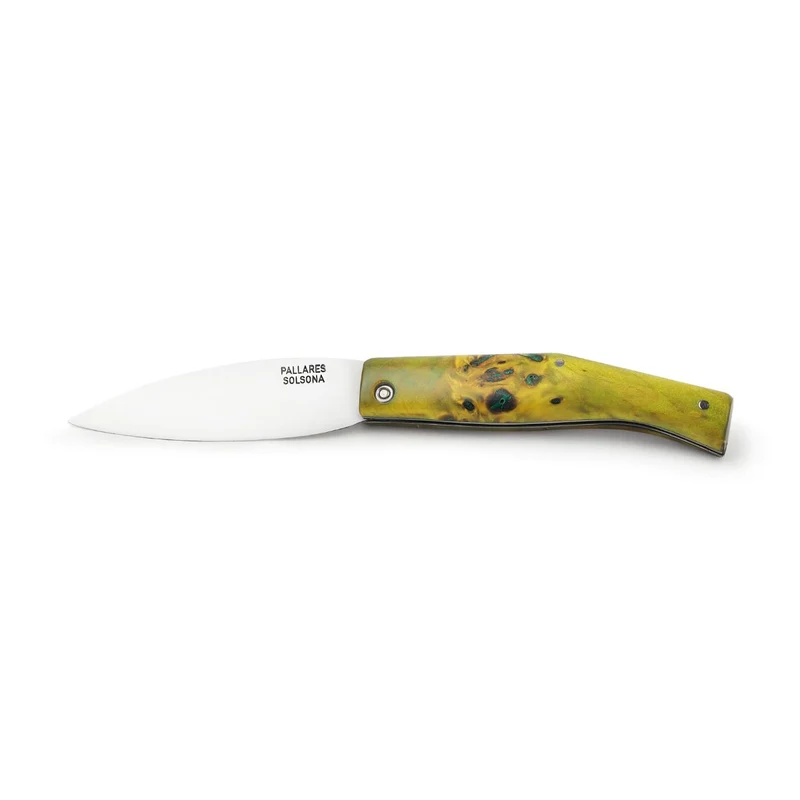 Navaja de acero inoxidable con mango de madera Pallarès