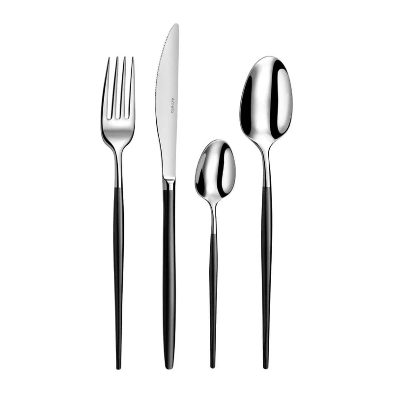 Amefa - Cubiertos Soprano 16 piezas negro