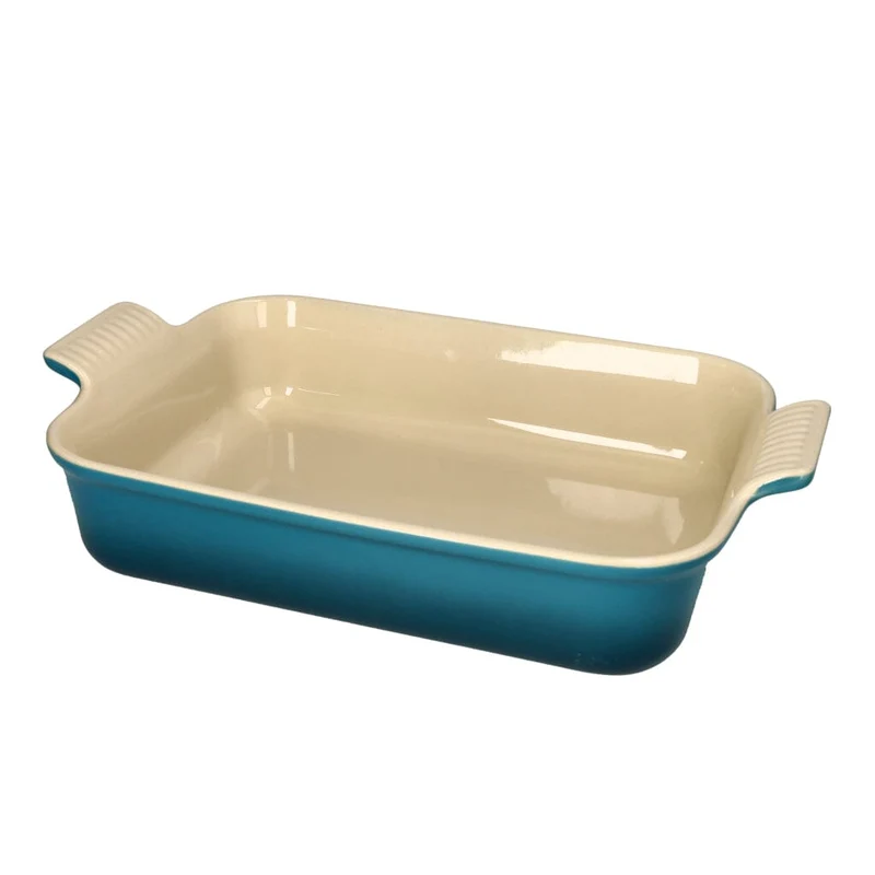 LeCreuset - Fuente para horno rectangular Deep Teal 32x24cm 3,1l