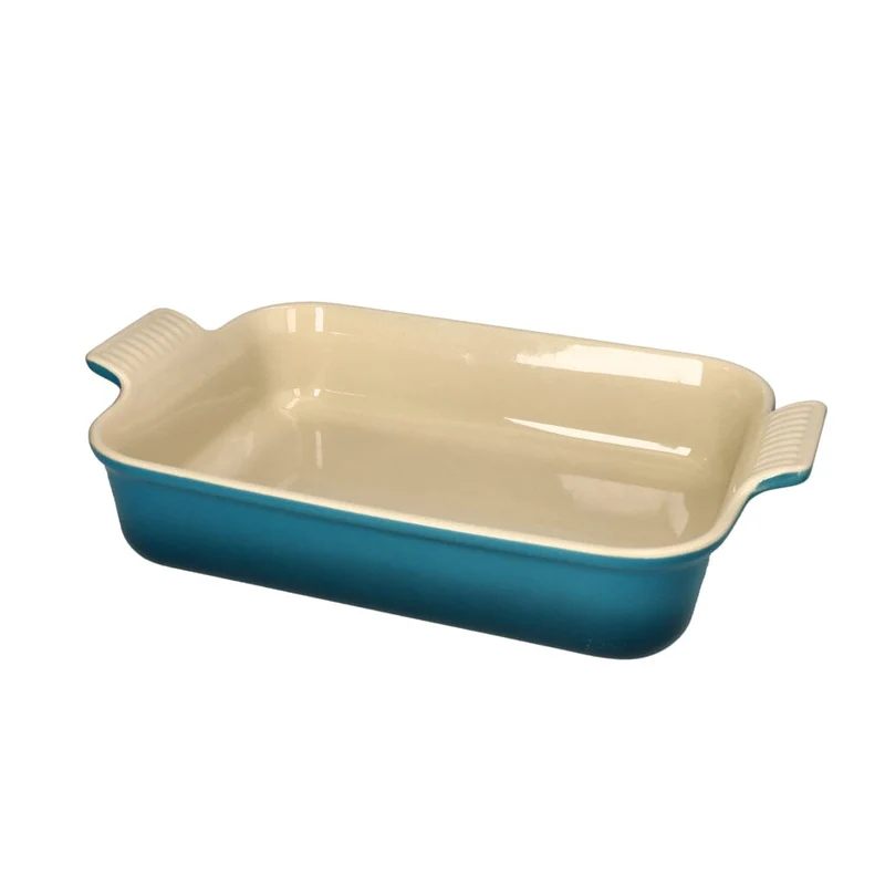 LeCreuset - Fuente para horno rectangular Deep Teal 26x19cm 2,1l
