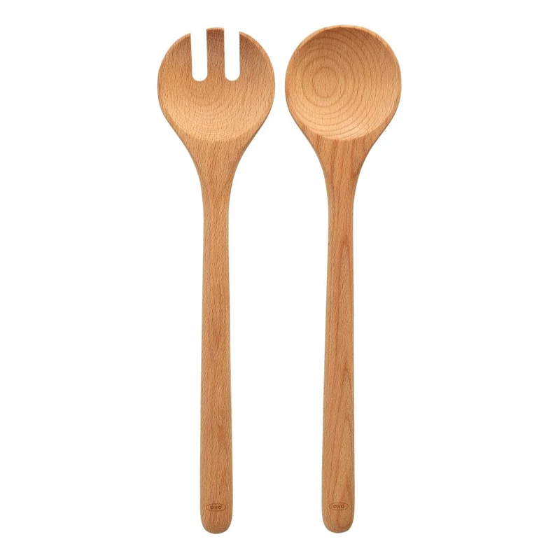 OXO - Cubiertos para ensalada, madera
