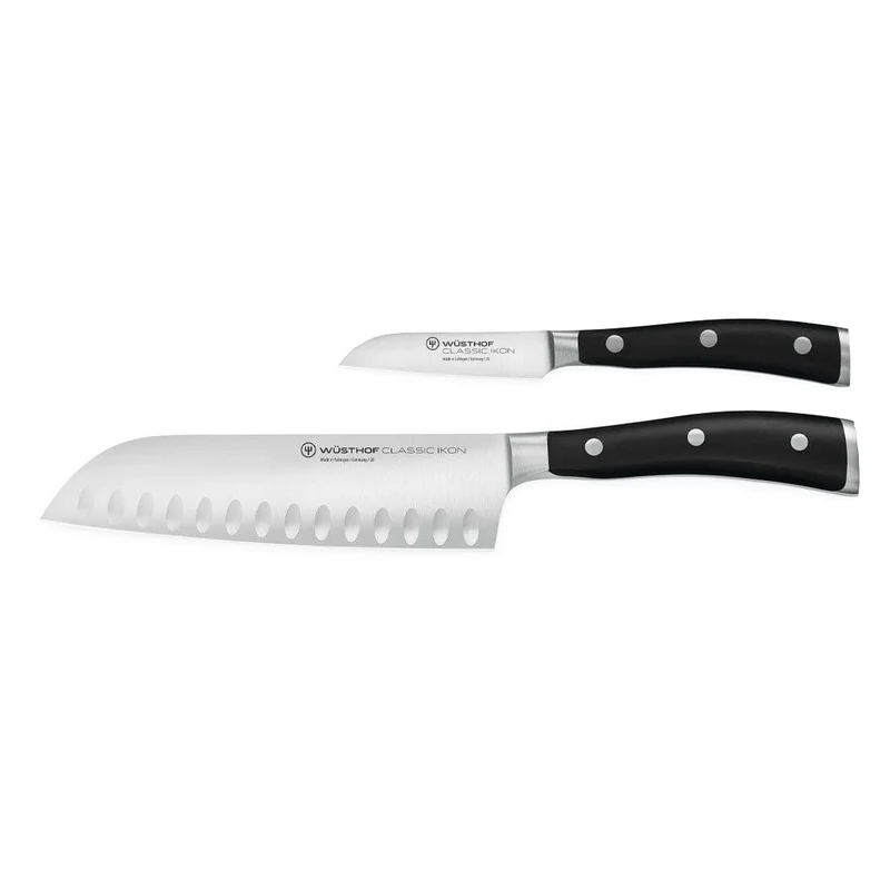 Wusthof - Cuchillo Santoku + Cuchillo para verduras Classic Ikon