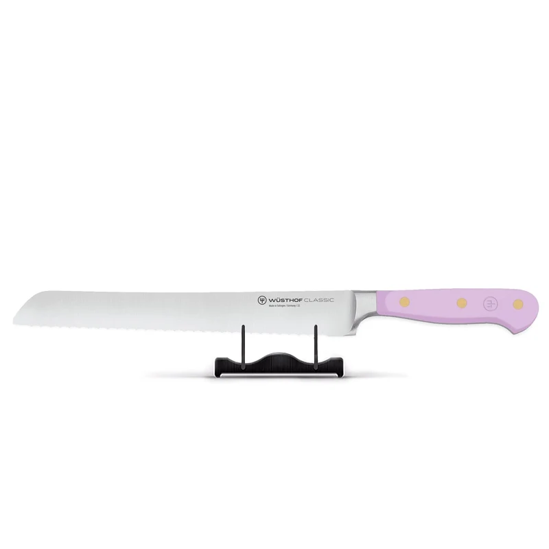 Wusthof - Cuchillo de pan clásico con doble filo dentado, color morado y ñame, 23 cm