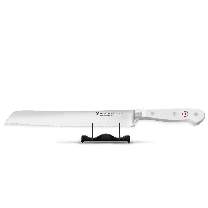 Wusthof - Cuchillo de pan clásico blanco con doble filo dentado 23 cm
