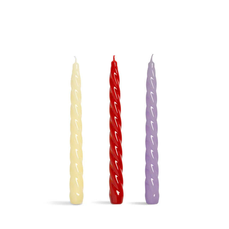 Set 3 velas candelabro multicolor
