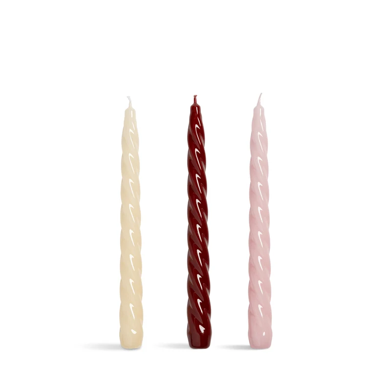 Set 3 velas candelabro multicolor
