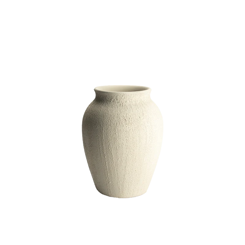 Jarrón en terracotta beige Crozes Hermitage 29x35cm