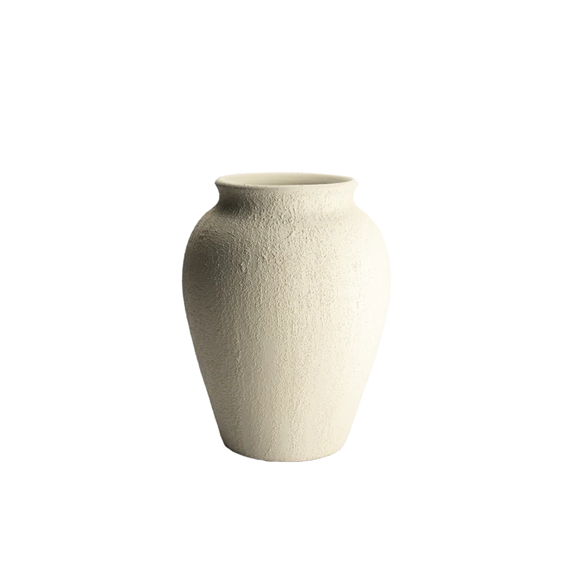Jarrón en terracotta beige Crozes Hermitage 32x40cm