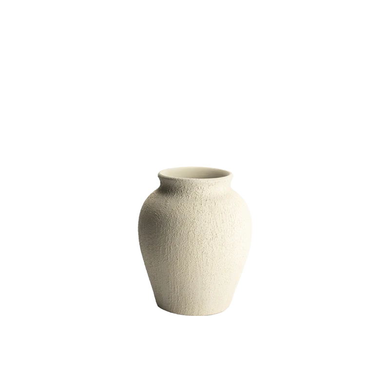 Jarrón en terracotta beige Crozes Hermitage 26x30cm