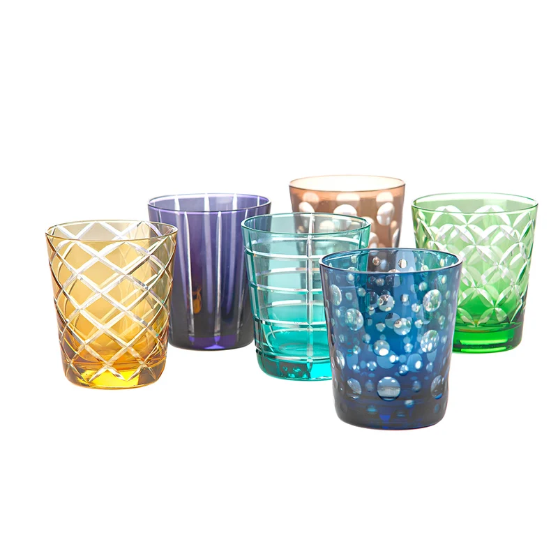 Vasos grabados multicolor - Cuttings