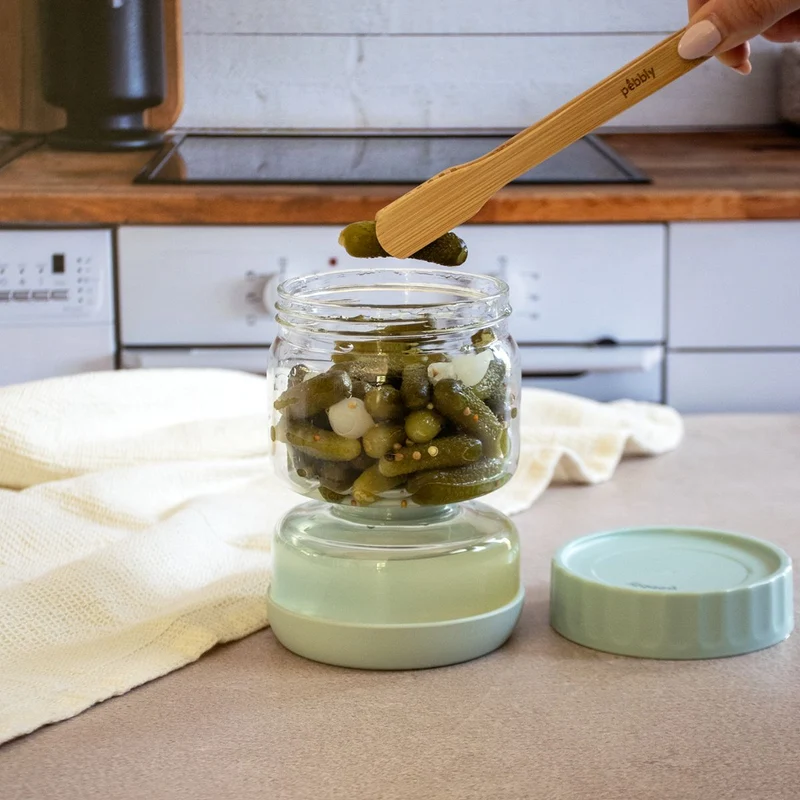 Recipiente de cristal para aceitunas y encurtidos Pebbly