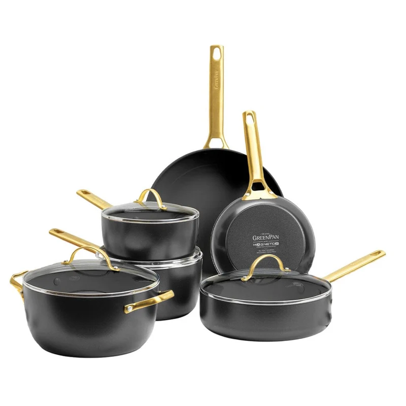 GreenPan - Juego de sartenes Padova Reserve Black de 10 piezas
