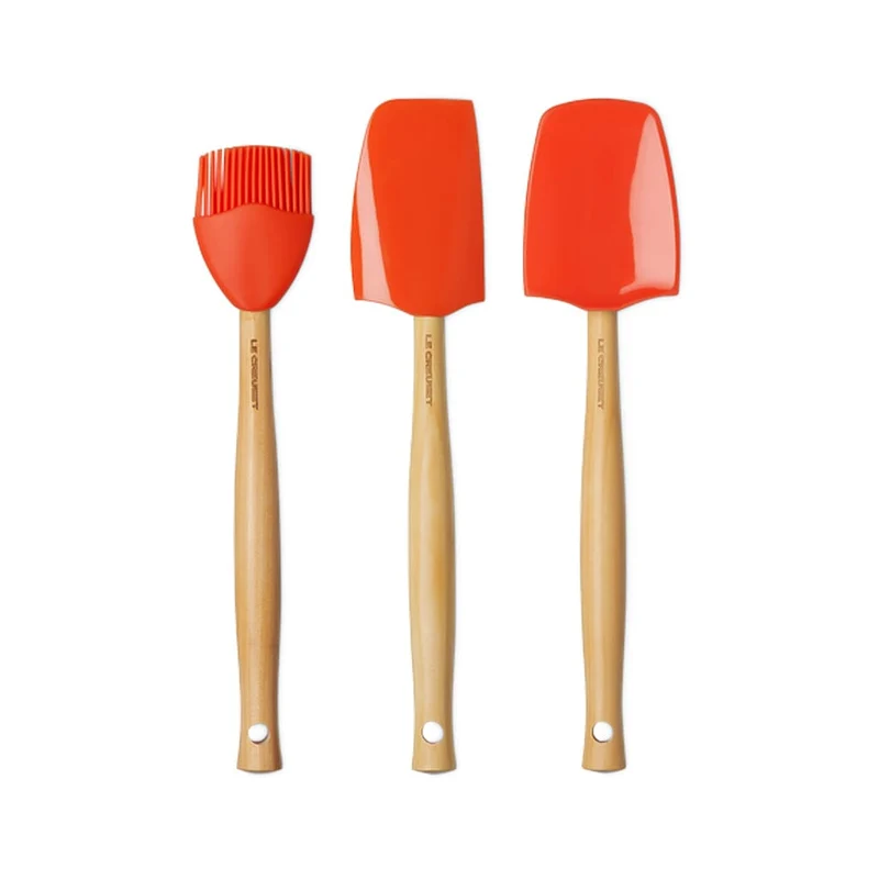 Le Creuset - Juego de espátulas Premium 3 piezas Naranja-rojo