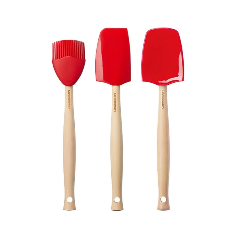 Le Creuset - Juego de espátulas Premium 3 piezas Rojo cereza