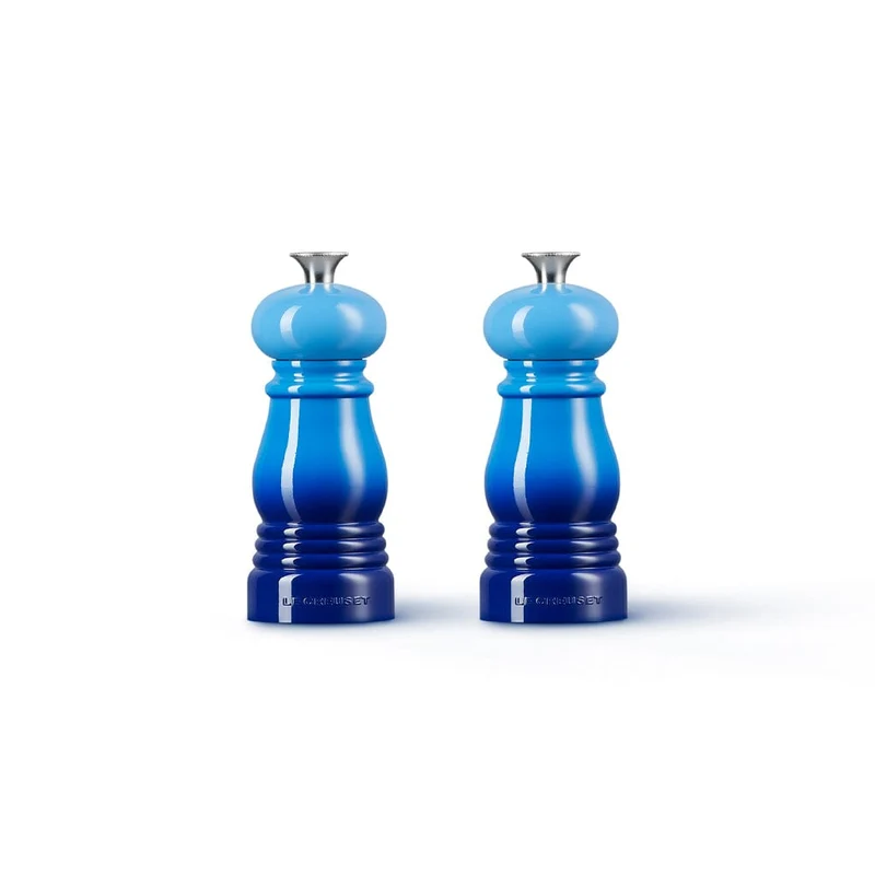 Le Creuset - Juego de 2 pequeños molinillos azul 11 ​​cm
