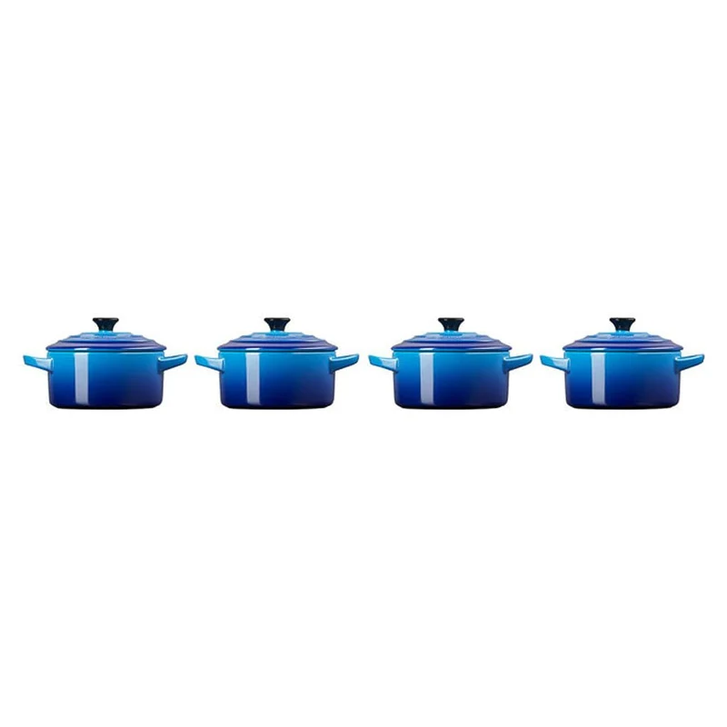 Le Creuset - Juego de 4 Mini Sartenes Azur 10cm 0,25l