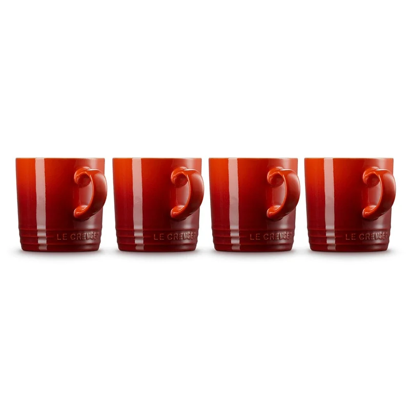 Le Creuset - Juego de 4 Tazas Rojo Cereza 0,35l