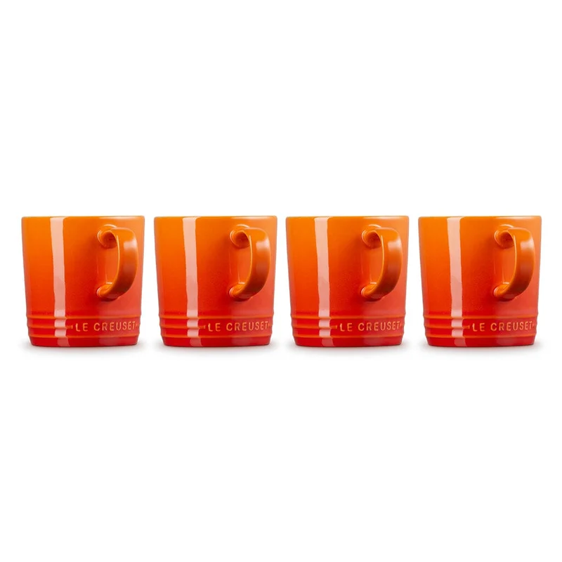 Le Creuset - Juego de 4 Tazas Naranja Rojo 0,35l