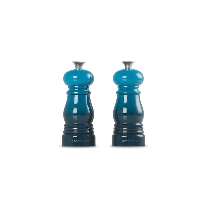 Le Creuset - Juego de 2 molinillos pequeños verde azulado profundo 11 cm