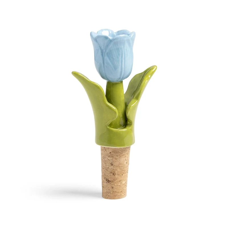 &Klevering - Tapón para botella tulipán azul