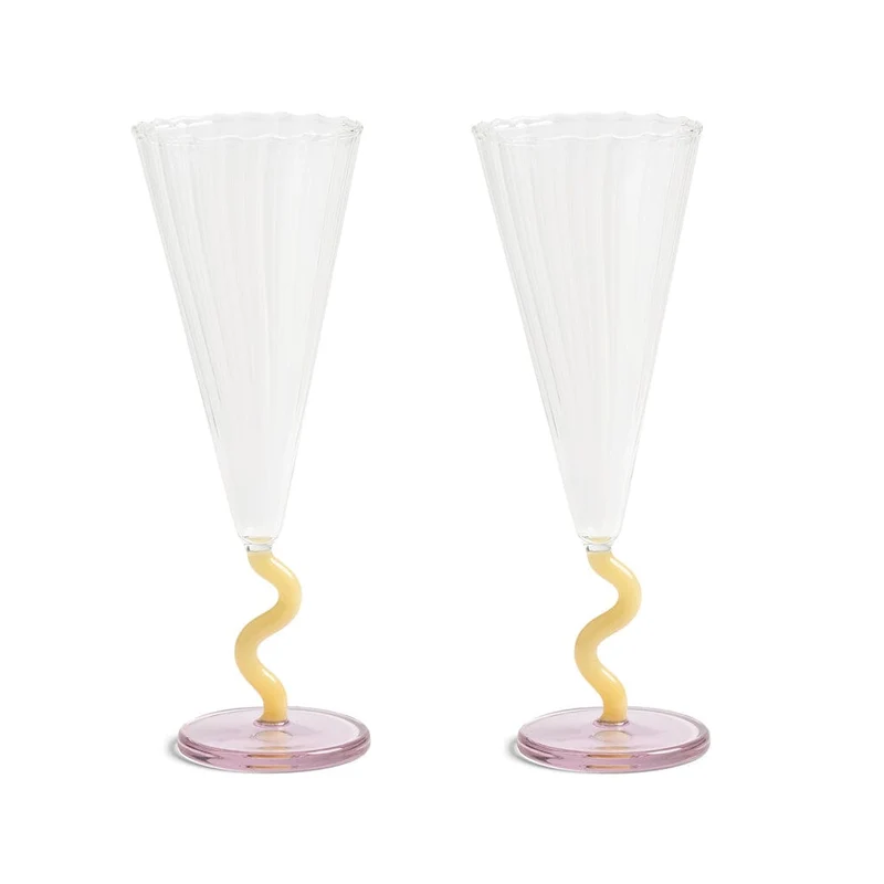 &Klevering - Flauta curva caramelo juego de 2