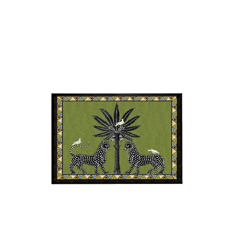 Bandeja lacada mosaico green M