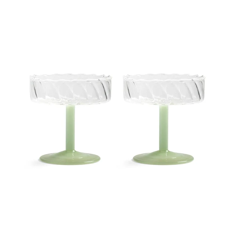 &Klevering - Coupe Twirl verde juego de 2