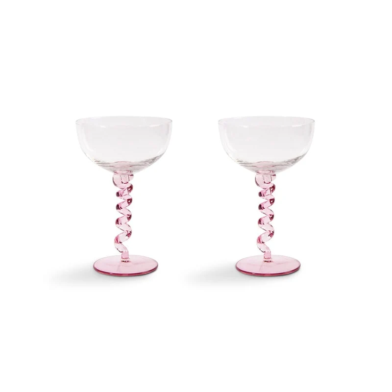 &Klevering - Coupé espiral rosa juego de 2