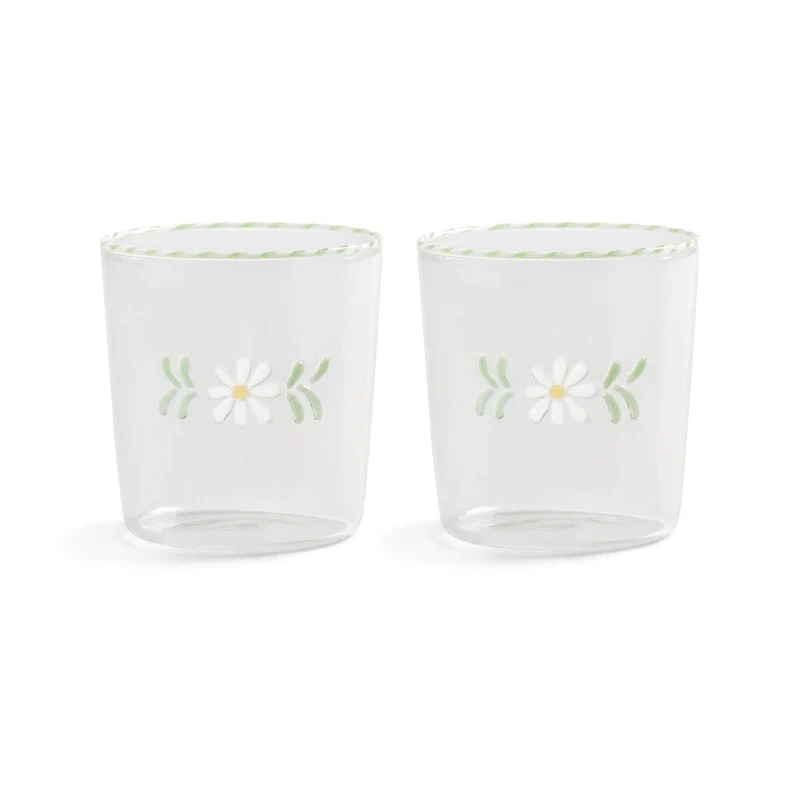 &Klevering - Flora de cristal blanco juego de 2