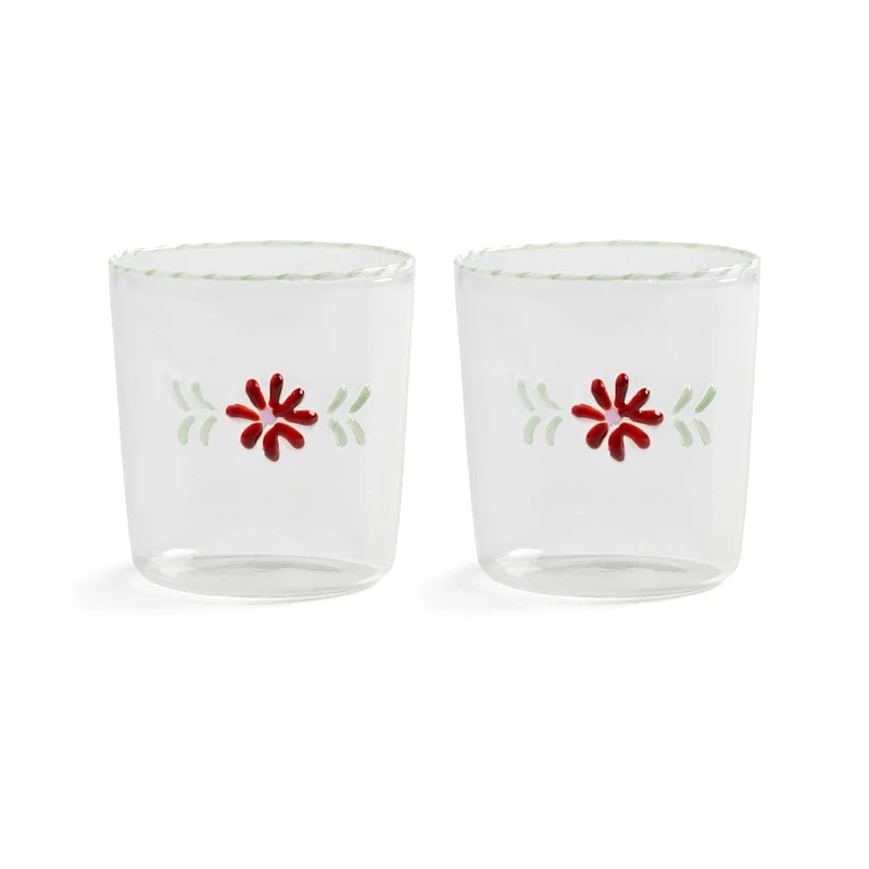 &Klevering - Flora de cristal rojo juego de 2