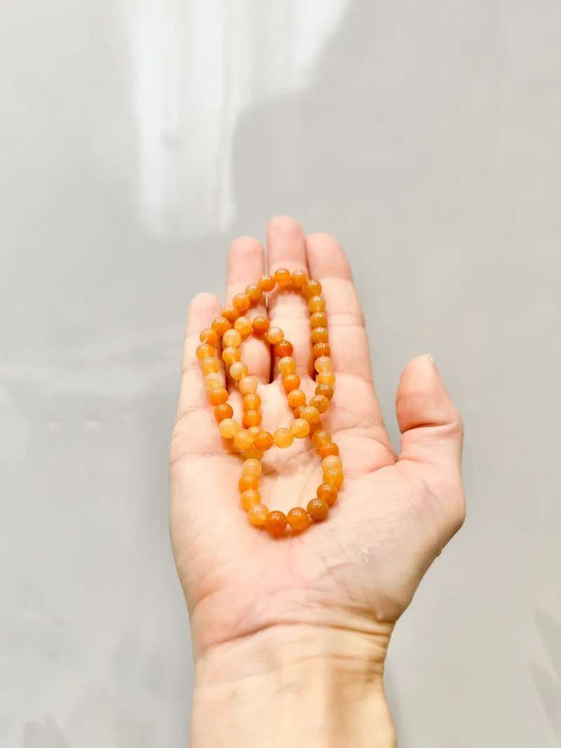 Pulsera de bolas de Aventurina Naranja
