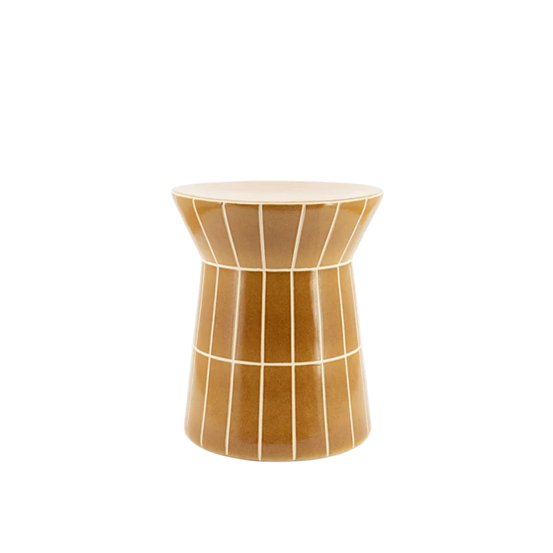 Mesa auxiliar cerámica D38cm - Tile tastic mustard