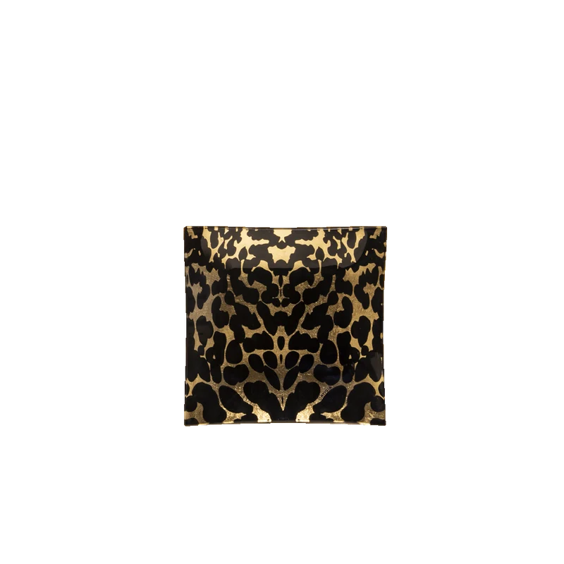 Plato de cristal Leopardo Ortigia