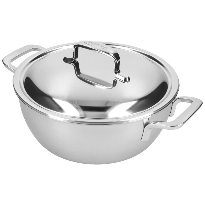 Demeyere - Intense 5 Olla cónica a fuego lento 24 cm con tapa de doble pared