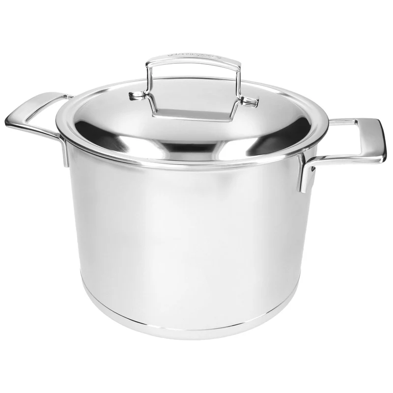 Demeyere - Olla sopera Silver 7 de 24 cm con tapa de doble pared
