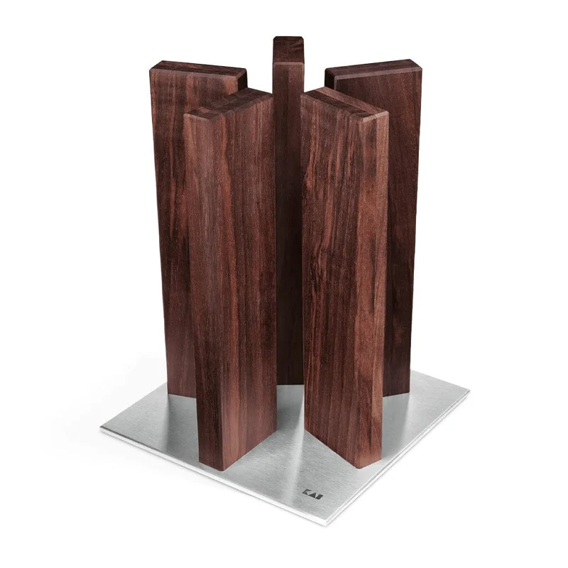 Kai Shun - Bloque de cuchillos ''Stonehenge'', Acero inoxidable/Nogal